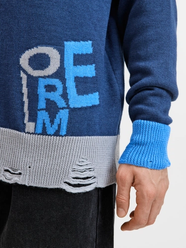 Свитер оверсайз Tricksy Net Grunge на заказ, акрил Свитер оверсайз Tricksy Net Grunge на заказ, акрил