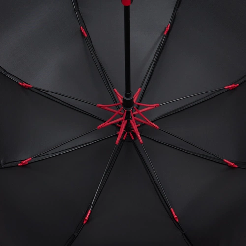 Зонт-трость Hidecolor с цветными спицами, черный с красным Зонт-трость Hidecolor с цветными спицами, черный с красным