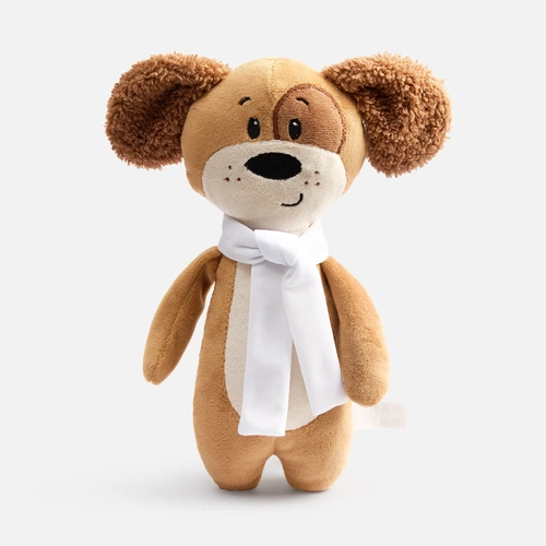 Мягкая игрушка Beastie Toys, собачка с белым шарфом Мягкая игрушка Beastie Toys, собачка с белым шарфом