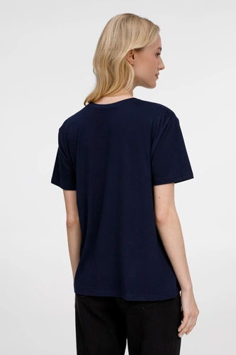 Футболка унисекс Senti, темно-синяя Футболка унисекс Senti, темно-синяя