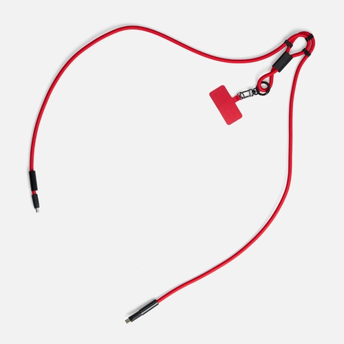 Кабель-ланьярд energyFlex Power Delivery 60 Вт, красный Кабель-ланьярд energyFlex Power Delivery 60 Вт, красный