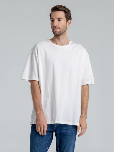 Футболка оверсайз «Чистая соль», молочно-белая Футболка оверсайз «Чистая соль», молочно-белая