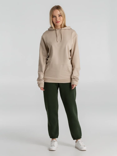 Толстовка с капюшоном унисекс Hoodie, бежевая Толстовка с капюшоном унисекс Hoodie, бежевая