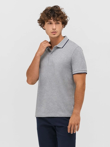 Рубашка поло унисекс Palermo, красная с белым Рубашка поло унисекс Palermo, красная с белым