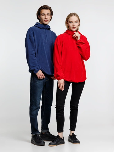 Анорак флисовый унисекс Fliska, темно-синий Анорак флисовый унисекс Fliska, темно-синий