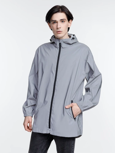Парка Manifest из светоотражающей ткани, серая Парка Manifest из светоотражающей ткани, серая