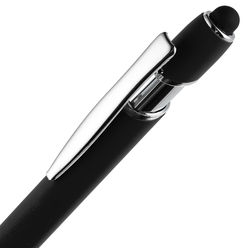 Ручка шариковая Pointer Soft Touch со стилусом, черная Ручка шариковая Pointer Soft Touch со стилусом, черная