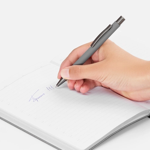 Ручка шариковая Atento Soft Touch, серая Ручка шариковая Atento Soft Touch, серая