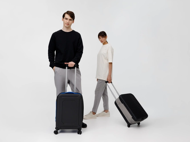 Чемодан Bonfold, черный с серым Чемодан Bonfold, черный с серым