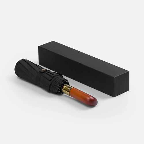 Зонт складной Cloudburst в подарочной упаковке, черный Зонт складной Cloudburst в подарочной упаковке, черный