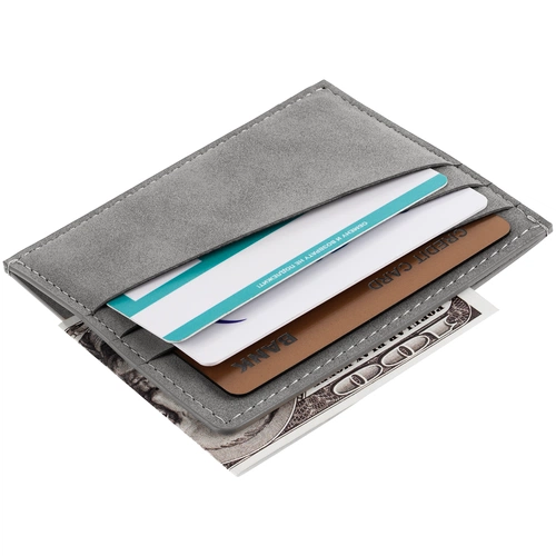 Чехол для карточек Nubuk, светло-серый Чехол для карточек Nubuk, светло-серый