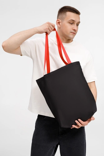 Шопер B5, черный с красными ручками Шопер B5, черный с красными ручками