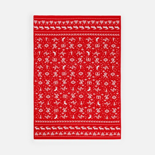 Плед Holidale, красный с молочным Плед Holidale, красный с молочным