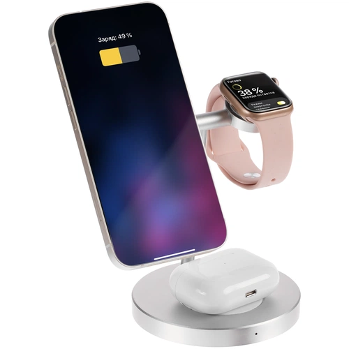 Зарядная станция Orbis, серебристая Зарядная станция Orbis, серебристая