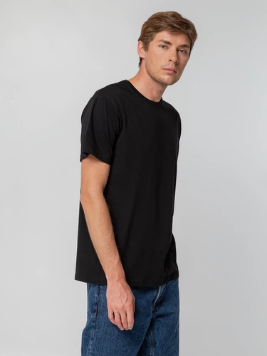 Футболка унисекс T-bolka 140, черная Футболка унисекс T-bolka 140, черная