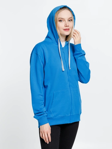Толстовка на молнии с капюшоном Siverga, бирюзовая Толстовка на молнии с капюшоном Siverga, бирюзовая