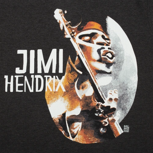 Футболка «Меламед. Jimi Hendrix», черный меланж Футболка «Меламед. Jimi Hendrix», черный меланж