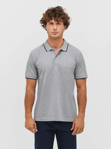 Рубашка поло унисекс Palermo, красная с белым Рубашка поло унисекс Palermo, красная с белым