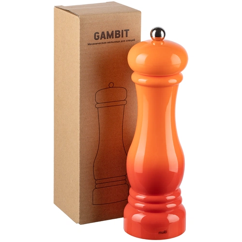 Механическая мельница для специй Gambit, оранжево-красная Механическая мельница для специй Gambit, оранжево-красная