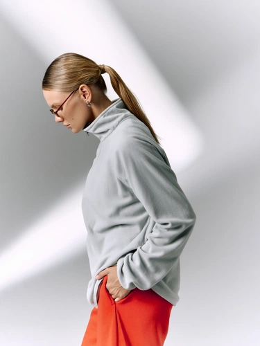 Куртка флисовая унисекс Fliska, светло-серая Куртка флисовая унисекс Fliska, светло-серая