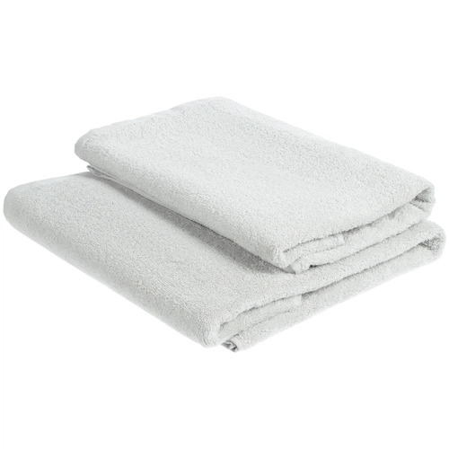 Полотенце махровое «Кронос», среднее, светло-серое Полотенце махровое «Кронос», среднее, светло-серое