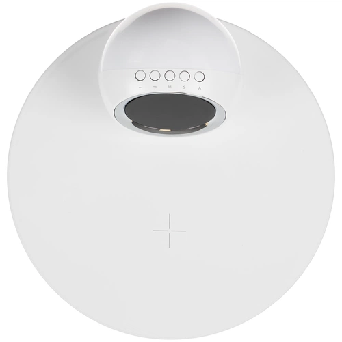 Станция беспроводной зарядки с часами и подсветкой GlobeBee, белая Станция беспроводной зарядки с часами и подсветкой GlobeBee, белая