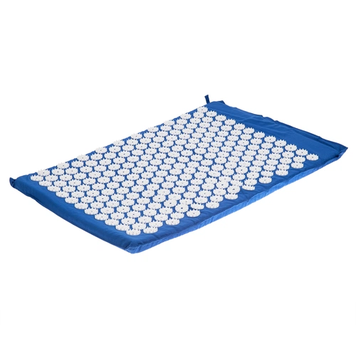 Массажный акупунктурный коврик с валиком Iglu, синий с белым Массажный акупунктурный коврик с валиком Iglu, синий с белым