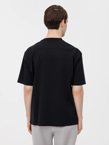 Футболка оверсайз унисекс Sideline, черная Футболка оверсайз унисекс Sideline, черная