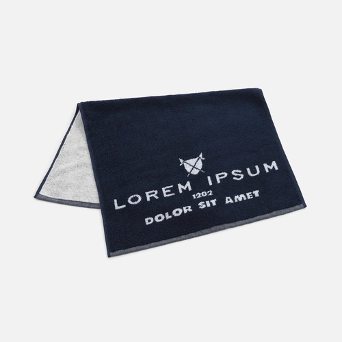 Полотенце на заказ Surpass с пестротканым логотипом, среднее Полотенце на заказ Surpass с пестротканым логотипом, среднее
