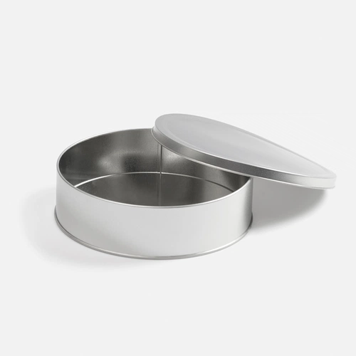 Коробка Pragmax L, круглая, серебристая Коробка Pragmax L, круглая, серебристая