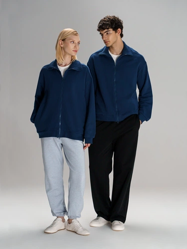 Толстовка унисекс Neofit, темно-синяя Толстовка унисекс Neofit, темно-синяя