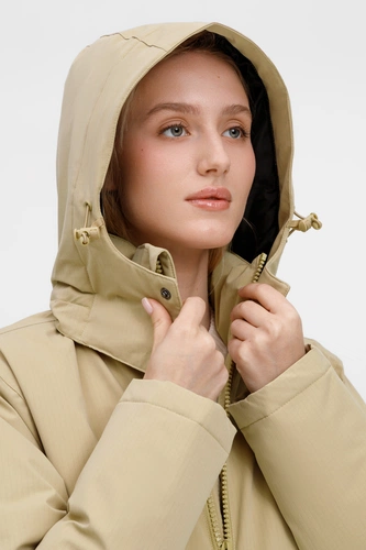 Куртка-парка унисекс Sfera, бежевая Куртка-парка унисекс Sfera, бежевая