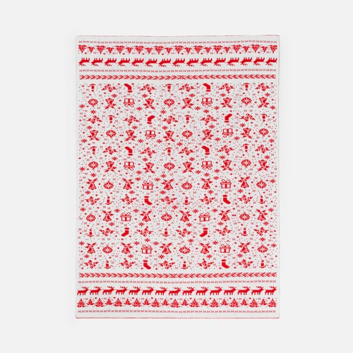 Плед Holidale, красный с молочным Плед Holidale, красный с молочным