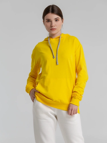 Толстовка с капюшоном Unit Kirenga, желтая Толстовка с капюшоном Unit Kirenga, желтая