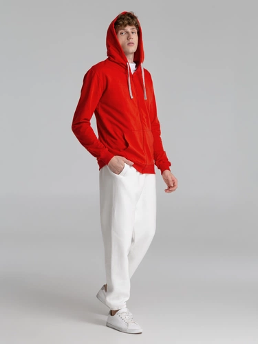 Толстовка на молнии с капюшоном Unit Siverga, красная Толстовка на молнии с капюшоном Unit Siverga, красная