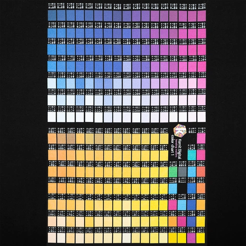 Футболка T-bolka 160 с DTG-печатью Kornit Color Сhart 1, темно-синяя Футболка T-bolka 160 с DTG-печатью Kornit Color Сhart 1, темно-синяя