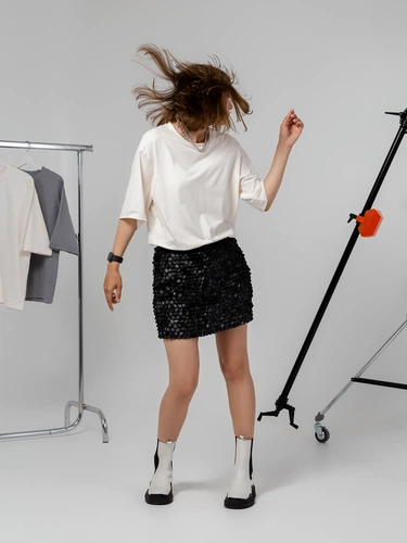 Футболка оверсайз Vozduh 2.0, кремовая Футболка оверсайз Vozduh 2.0, кремовая