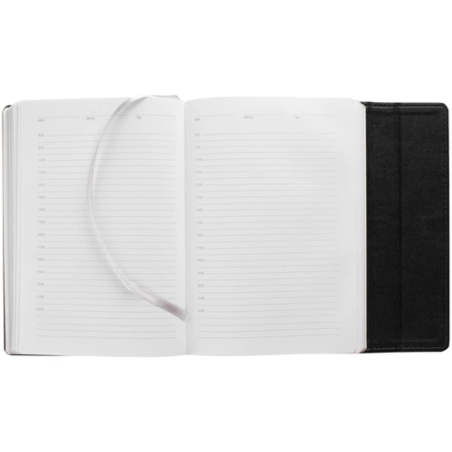 Ежедневник Flap на заказ, недатированный, черный Ежедневник Flap на заказ, недатированный, черный