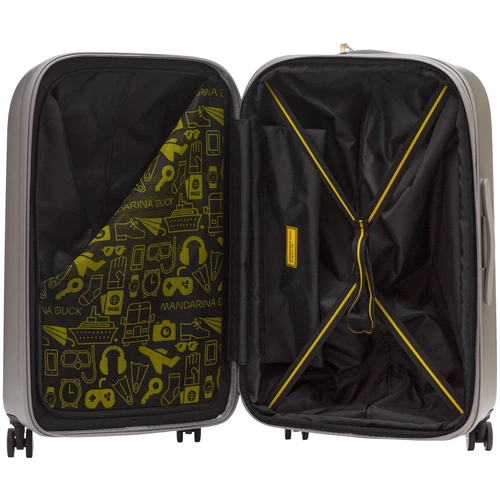 Чемодан Logoduck M, серебристый Чемодан Logoduck M, серебристый