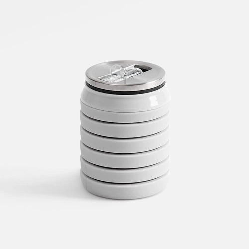 Складная бутылка для воды Folla, серая Складная бутылка для воды Folla, серая