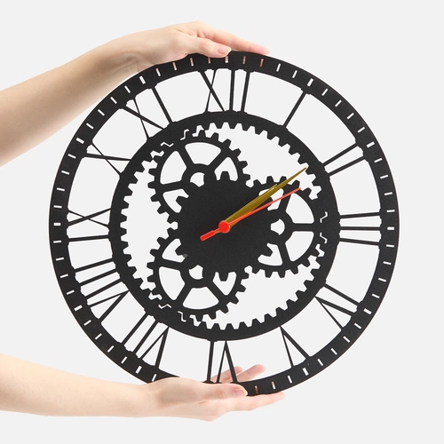 Часы «Ход времени», черные Часы «Ход времени», черные