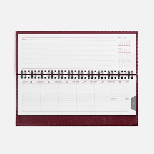 Планинг Faro, датированный, бордовый Планинг Faro, датированный, бордовый