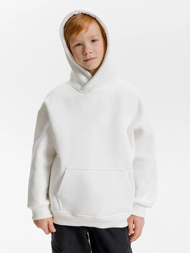 Худи детское оверсайз Junipero, молочное (белое) Худи детское оверсайз Junipero, молочное (белое)