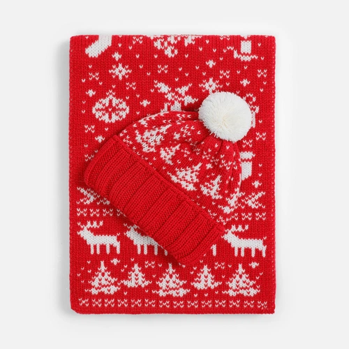 Шапка Holidale, красная с молочным Шапка Holidale, красная с молочным