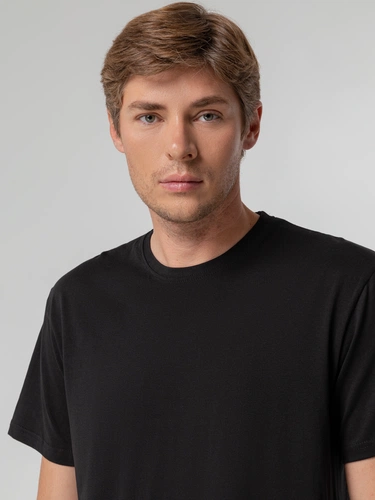 Футболка унисекс T-bolka 140, черная Футболка унисекс T-bolka 140, черная