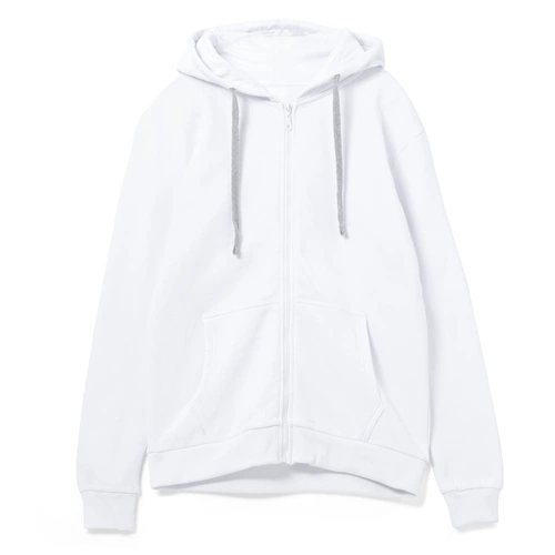 Толстовка на молнии с капюшоном Unit Siverga, белая Толстовка на молнии с капюшоном Unit Siverga, белая