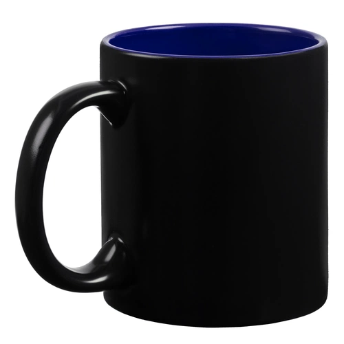 Кружка-хамелеон On Display, матовая, черная с синим Кружка-хамелеон On Display, матовая, черная с синим