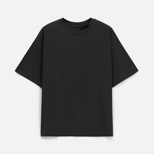 Футболка унисекс оверсайз T3, черная Футболка унисекс оверсайз T3, черная