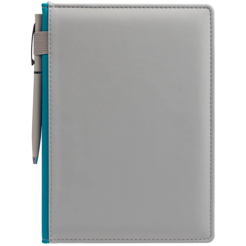 Ежедневник Spain Shall на заказ, недатированный, серый с бирюзовым Ежедневник Spain Shall на заказ, недатированный, серый с бирюзовым