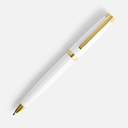 Ручка шариковая Letra Gold, глянцевая, белая Ручка шариковая Letra Gold, глянцевая, белая
